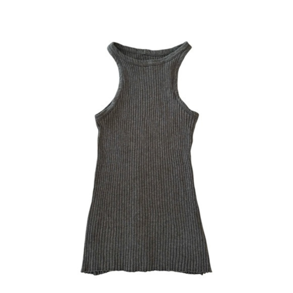 Enza Costa Poorboy Cotton & Cashmere Blend‎ Rib Tank Top Small